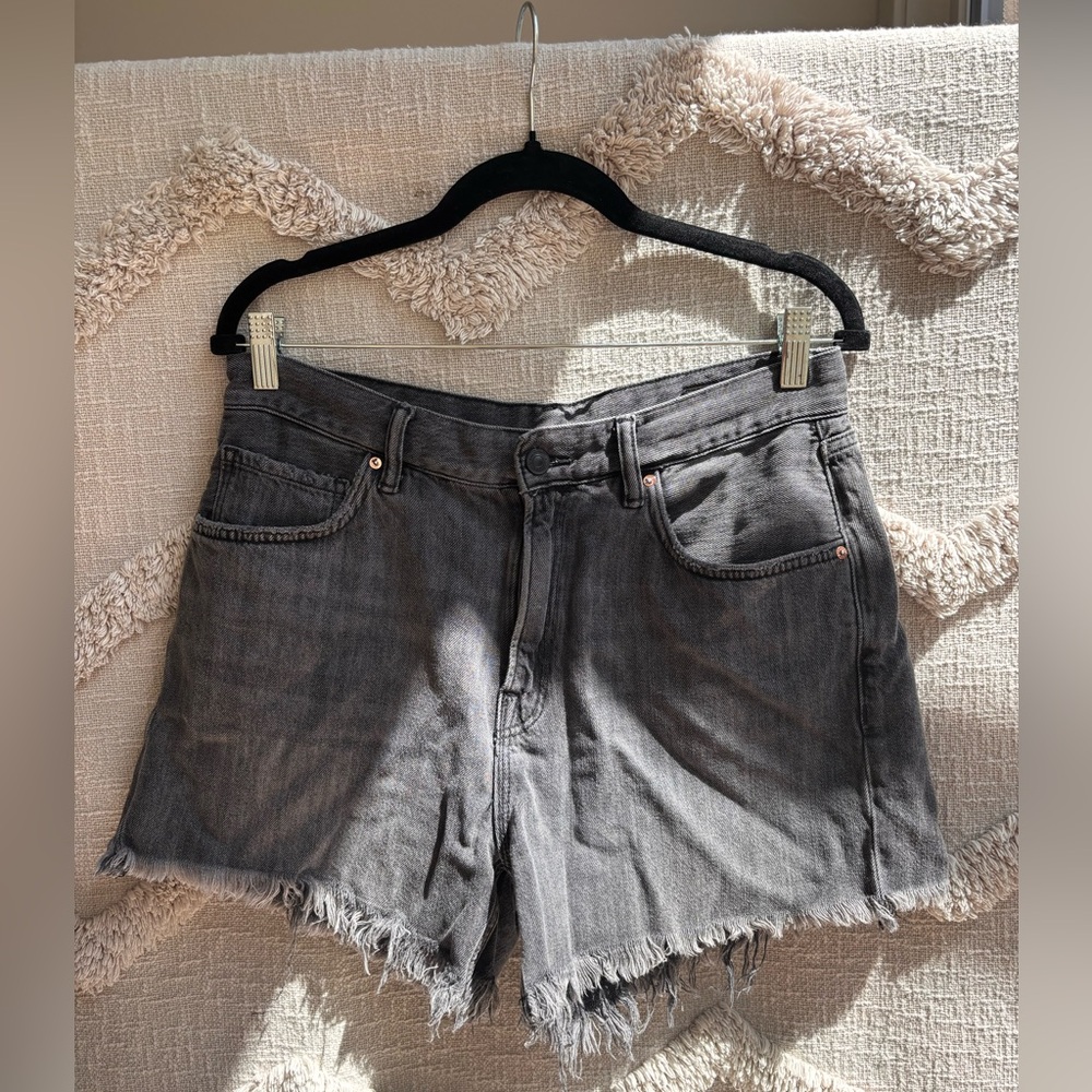 All Saints Gray Jean Shorts